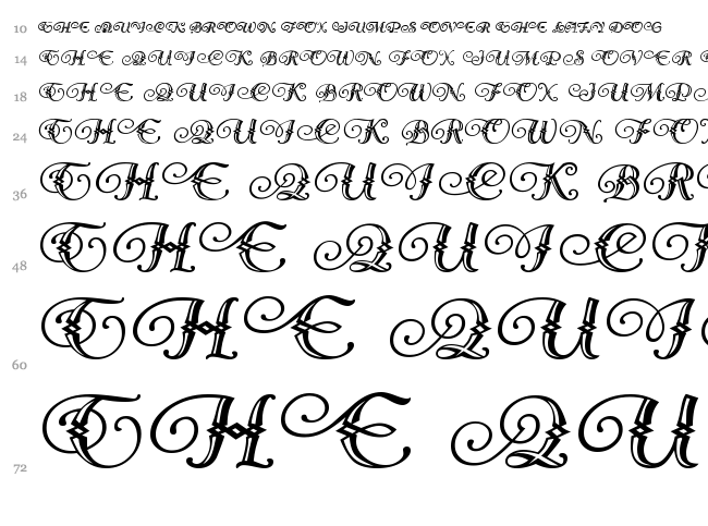 Diamond Dreams font waterfall
